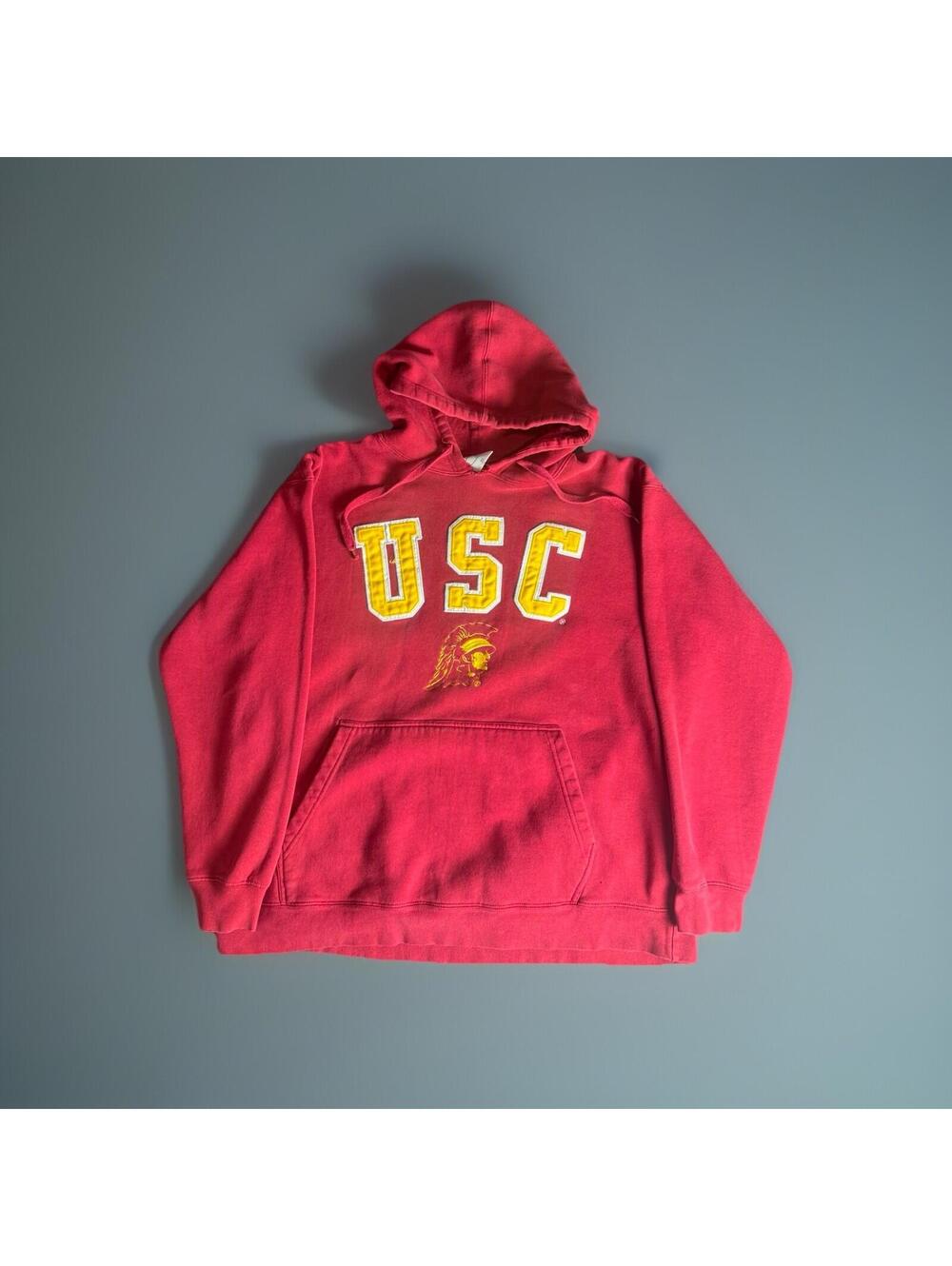 Y2K  University Of Southern California Hoodie Red Size L/XL Athletic Pullover